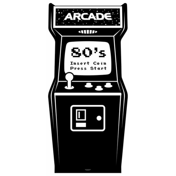 Star Cutouts SC1027 Golden Age Black and White Video Arcade Life Size Cardboard Cutout