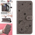 thumbnail image 5 of Allytechgroup for iPhone 16e Case with Credit Card Slot, PU Leather RFID Blocking Wallet Flip Case with Stand Wrist Strap Shockproof Protective Back Cover for iPhone 16e, Gray, 5 of 7