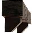 thumbnail image 4 of Ekena Millwork 6"H x 8"D x 72"W Hand Hewn Faux Wood Fireplace Mantel Kit with Ashford Corbels, Premium Mahogany, 4 of 10