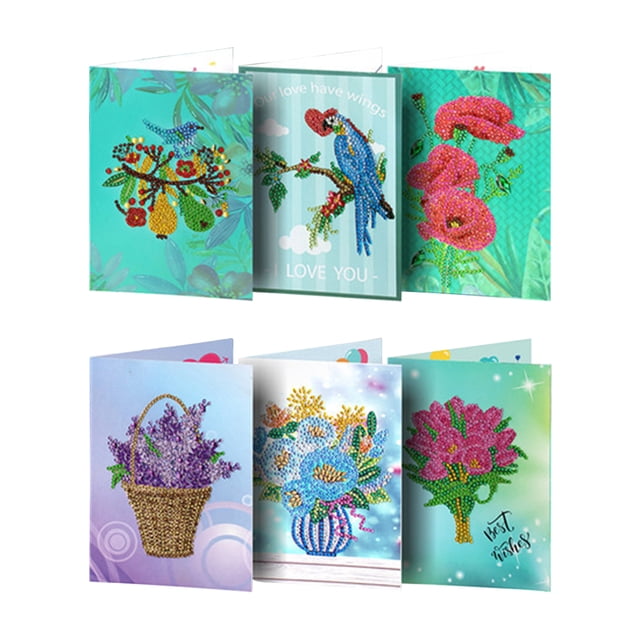 Bearachild Tarjeta de felicitación de pintura de cristal de Navidad, regalo de Navidad hecho a mano, ambientes festivos, de diamantes de imitación, Artesanía Bearachild HA068149-01