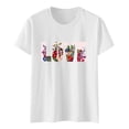 thumbnail image 4 of FASHOFT Cute Valentines Shirts for Women Love Heart Graphic Tees Crewneck Short Sleeve Funny Casual Valentine's Day T-Shirt Pink M, 4 of 4