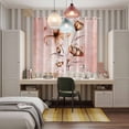 thumbnail image 6 of Curtains 84 Inches Long 2 Panels, Light Orange Spring Floral Grommets Window Treatment Curtain, Ombre Modern Art Vintage Thermal Curtains Drapes for Living Room/Bathroom, 6 of 9