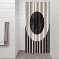 thumbnail image 2 of Simple Contemporary Strip Elegant Geometory Sun Bathroom Curtains Waterproof Duty Polyester Bathroom Shower Curtain Sets Decor Basic Bath Decor 36" W X 72" L with 7 Hooks, 2 of 4