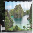thumbnail image 4 of Ambesonne Landscape Shower Curtain, Cliff in Philippines, 69"Wx75"L, Green Brown Blue, 4 of 5
