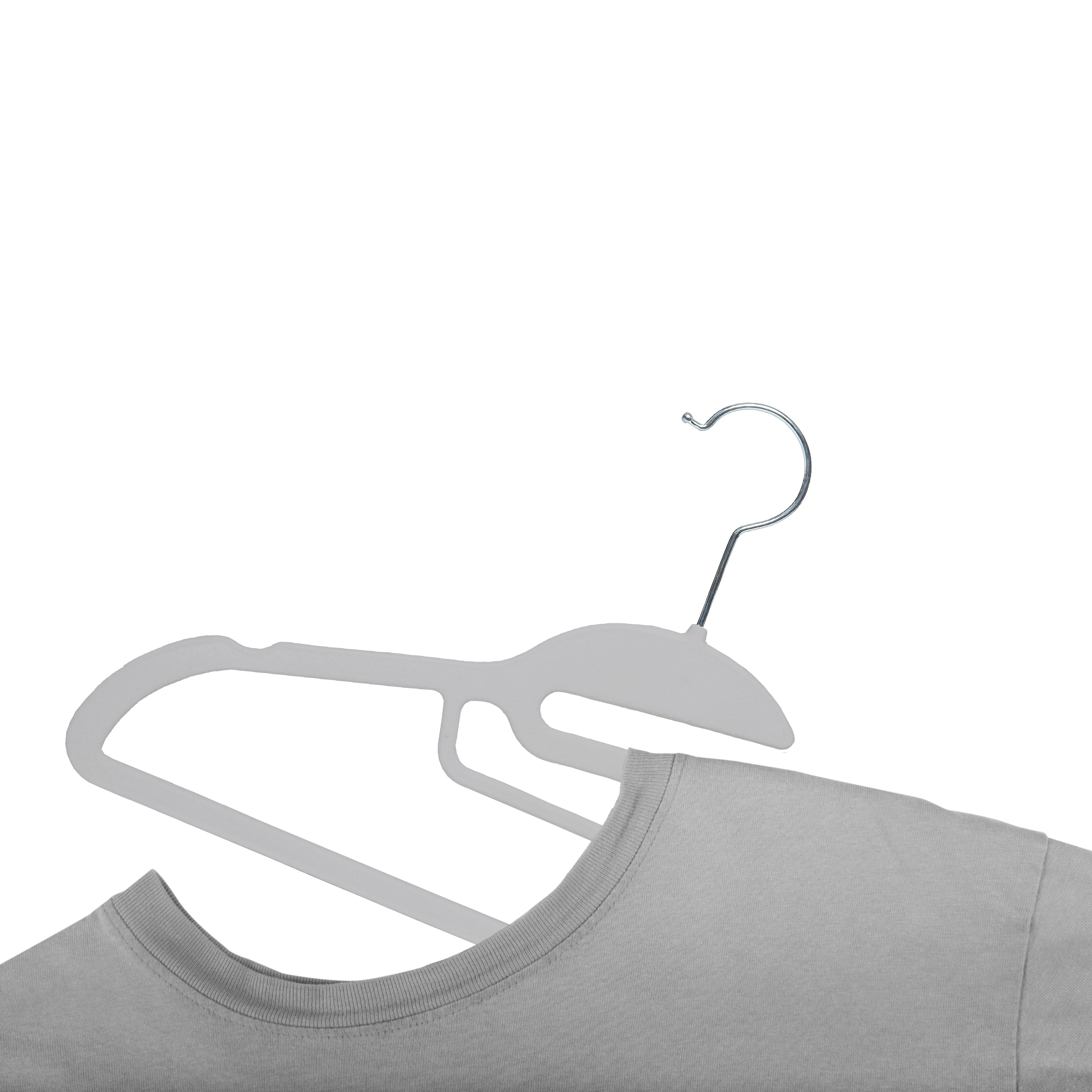 Simplify 24 Pack Ultimate Velvet Shirt Hanger in Grey