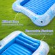 thumbnail image 4 of Tumbona inflable para adultos Pool Float MoKo con barra de hielo Blue Leaf, 4 of 7
