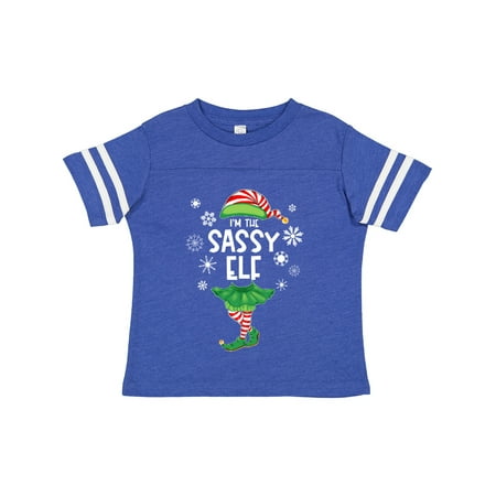 

Inktastic Funny Christmas I m the Sassy Elf with Shoes and Hat Gift Toddler Boy or Toddler Girl T-Shirt