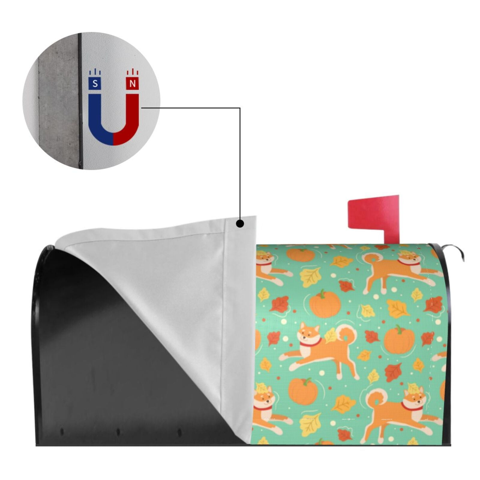 Kdxio Magnetic Mailbox Cover 25.5x21 in Mailbox Cover Outdoor Decoration Holiday Mailbox Covers for Home Garden Yard-25.5x21 in