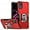 Red, variant on Case for Galaxy A02/M02,Military Grade TPU PC [Built-in Kickstand] Dual-Layer Flag Design Heavy Duty Drop Protection Magnetic Stand Phone Case for Samsung Galaxy A02/M02 (Sky Blue)