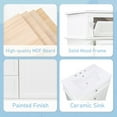 thumbnail image 4 of 30" Modern Bathroom Vanity,Home Bathroom Single Sink Cabinet With 1 Tip-Out Drawer And 3 Drawers, Soft Closing Door Cabinet With Shelf, Easy Assembly, 4 of 9