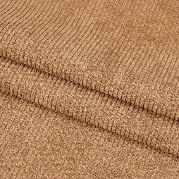 Tela de pana color camel de 99 x 155 cm (39 x 61 pulgadas) para manualidades y costura. Ideal para tapizar abrigos, camisas, vestidos, pantalones, disfraces y sofás.