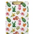 thumbnail image 1 of FMSHPON Cactus Flowers Clipboard Hardboard Wood Nursing Clip Board and Pull for Standard A4 Letter 13x9 inches, 1 of 8