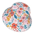thumbnail image 3 of Easygdp Floral Ditsy Double-Sided Reflective Fisherman Hat,Sun Visor,Casual Hat,Fluorescent Hat,Suitable For Outdoor And Night Walking,Unisex, 3 of 9