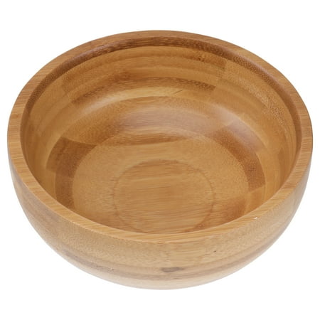 

Bamboo Bowl Simple Durable Adult Children Food Salad Storage Tableware Bowl for Home (Small Size)