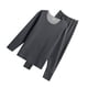 thumbnail image 1 of Qarigey Conjunto de ropa interior térmica para hombre, capa base gruesa, vestido cálido, ropa de invierno colorida ajustada pura, pintura interior conjuntos de ropa Gris&amp;gt;3XL NO4 Qarigey AP013689-04, 1 of 6