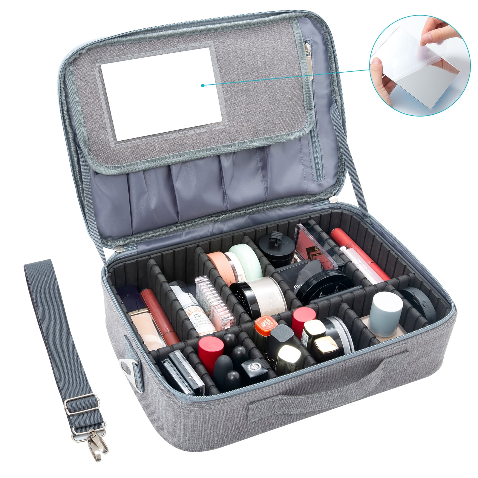 WiseWater Travel Makeup Bag with 