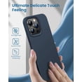 thumbnail image 6 of Designed for iPhone 14 Pro Max Case,Shockproof Liquid Silicone Protective Phone Case with Soft Anti-Scratch Microfiber Lining Ultra Slim Drop Protection Phone Cover 6.7 inch(Navy Blue), 6 of 13