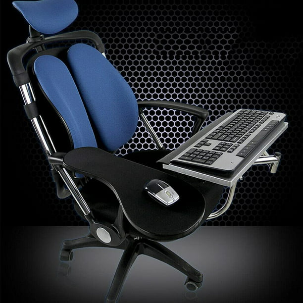 Oukaning Full Motion Chair Keyboard, Chair With Laptop Desk Attached