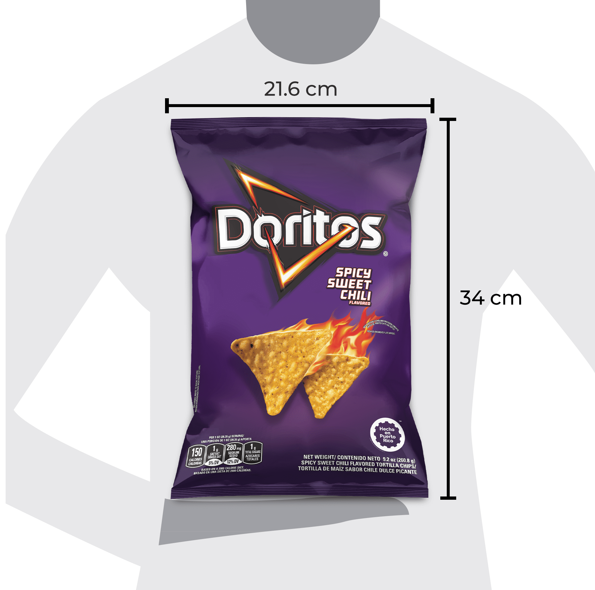 Doritos Spicy Sweet Chili Flavored Tortilla Chip, Snack Chips 9.2 oz.