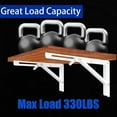 thumbnail image 2 of Folding Shelf Brackets, Load 440 lb, Heavy Duty DIY Wall Mounted Shelf Bracket for Fold Down Table, Stainless Steel Folding Table Hinge Space Saving (20IN), 2 of 6