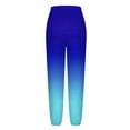 thumbnail image 6 of qelini Pajama Pants for Women Plus Size Elastic Waist Pants Gradient Drawstring Loungewear Pants Winter PJs Bottoms, 6 of 6