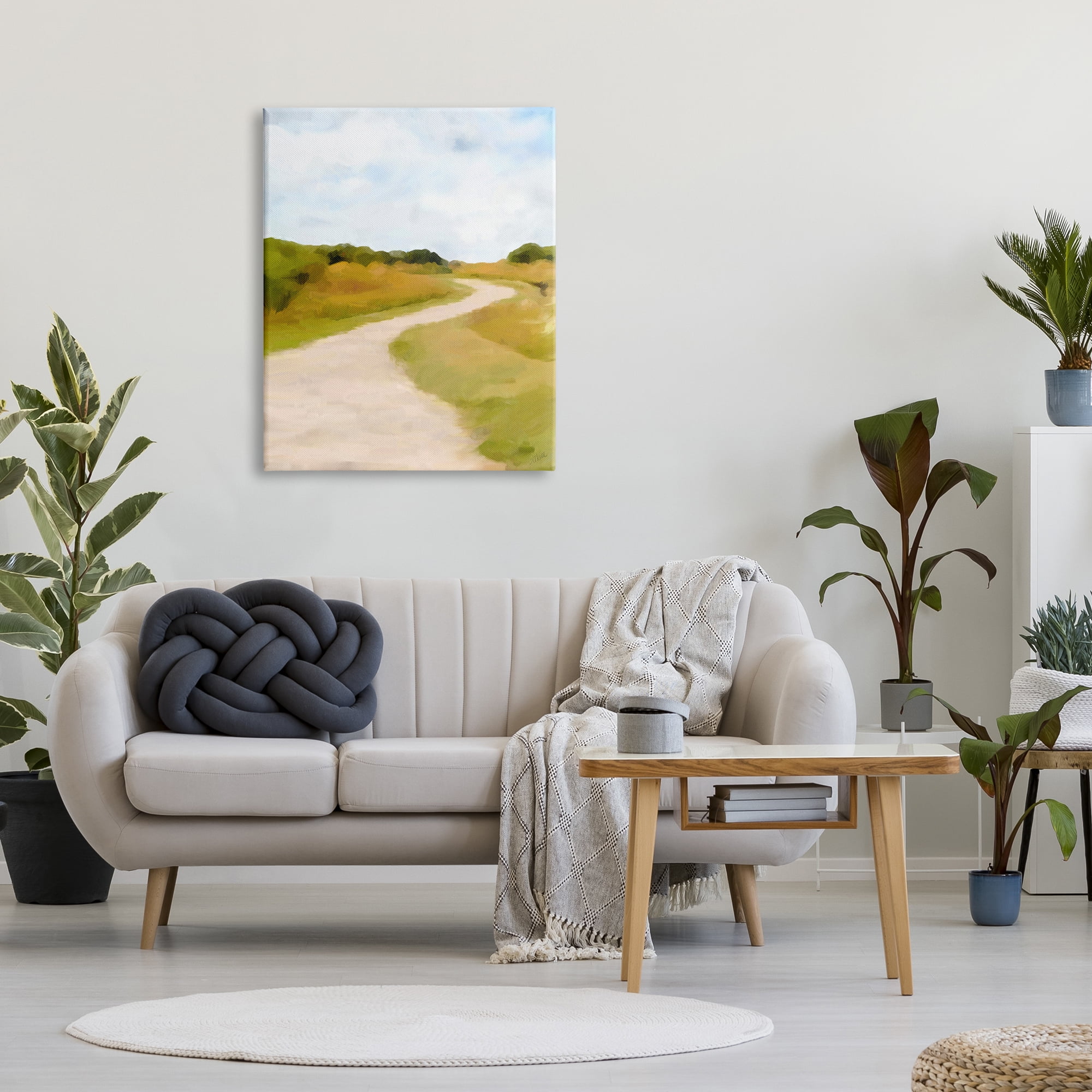 Stupell Industries Countryside Landscape Grassland Path Nature Vegetation Painting Gallery Wrapped Canvas Print Wall Art, Design by Amy Hall