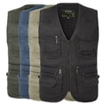 thumbnail image 2 of Chaleco vaquero para hombres de mediana edad y mayores, 16 bolsillos, talla extra grande, chaleco de algodón 7XL, cintura de 4 pies, 2 of 5