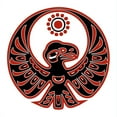 thumbnail image 2 of Tribal American Eagle Wall Decal Wallmonkeys Peel and Stick Graphic (12 in H x 12 in W) WM502558, 2 of 4