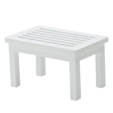 Worgeous 1Pc Hollow Emulation Side Table Lovely Decorative Tea Table Scene Prop (White)
