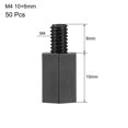 thumbnail image 2 of Unique Bargains 50pcs M4 10 + 6mm Filetage Femelle Mâle en Nylon Hexagonal Vis d'Entretoise Noir, 2 of 3