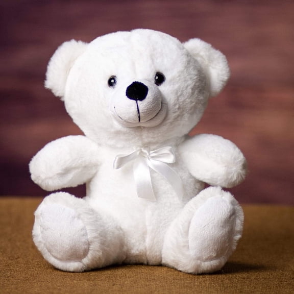 Winter White Colorama Plus Bear, 9 Inch Plush Toy - Soft and Cuddly Stuffed Animal for Kids
