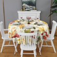 thumbnail image 2 of Autumn Fall Leaves Pattern Round Tablecloth 60" X 60",Wrinkle Wipeable Table Cloth for Kitchen Dining Room Picnic Patio Party, 2 of 6
