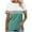 Green, variant on Tops for Women Plus Size under $5 Round Neck Short Sleeve Striped Printed Casual T-shirt Green L