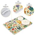 thumbnail image 3 of Yayeee Dish Drying Mat for Kitchen Counter 16"x18" Microfiber Absorbent Pad, Floral Animals, 3 of 7