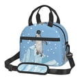 thumbnail image 1 of DouZhe Lunch Bags for Women and Men, Cartoon Cute Penguin Snow Animal Prints Reusable Portable Insulated Cooler Waterproof Lunch Tote Bag for Travel Work School Picnic, 1 of 7