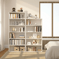 thumbnail image 3 of Gianna 5-Tier Bookshelves with Adjustable Shelves, Floor Standing Bookcase for Home & Office Storage, White, 3 of 5