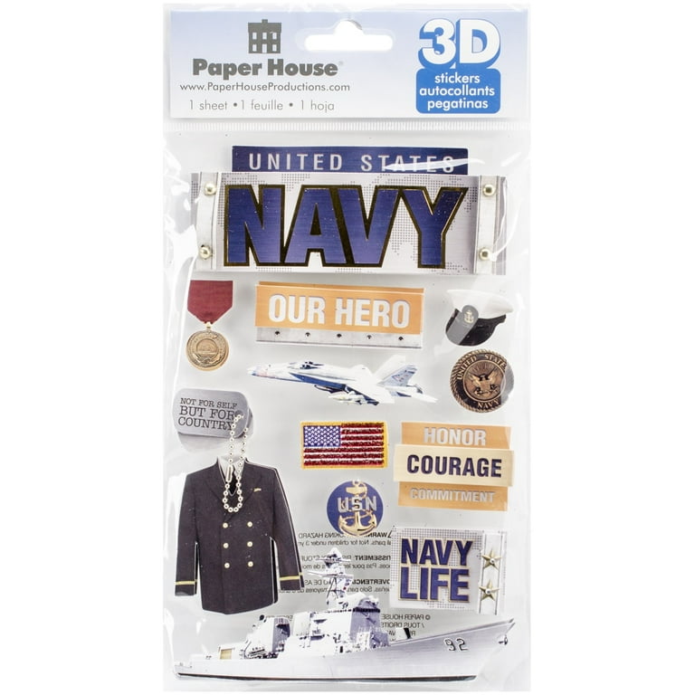 Paper House Productions 3D Sticker Sheets, New York City Theme (4.5x8.5") | Foil & Glitter Accents For Crafts