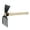 Wood and Black - Type C Short Handle Dual-Purpose Hoe, variant on NFTIGB 5-Claw Rake Hand Cultivator with Long Wooden Handle, Bendproof Garden Hand Rake Tool, Great for Loosening or Weeding Soil, 15.75 inches / 40 cm
