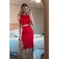 thumbnail image 5 of Vestido PRETTYGARDEN Midi Ajustado Rojo Sin Mangas XL, 5 of 5