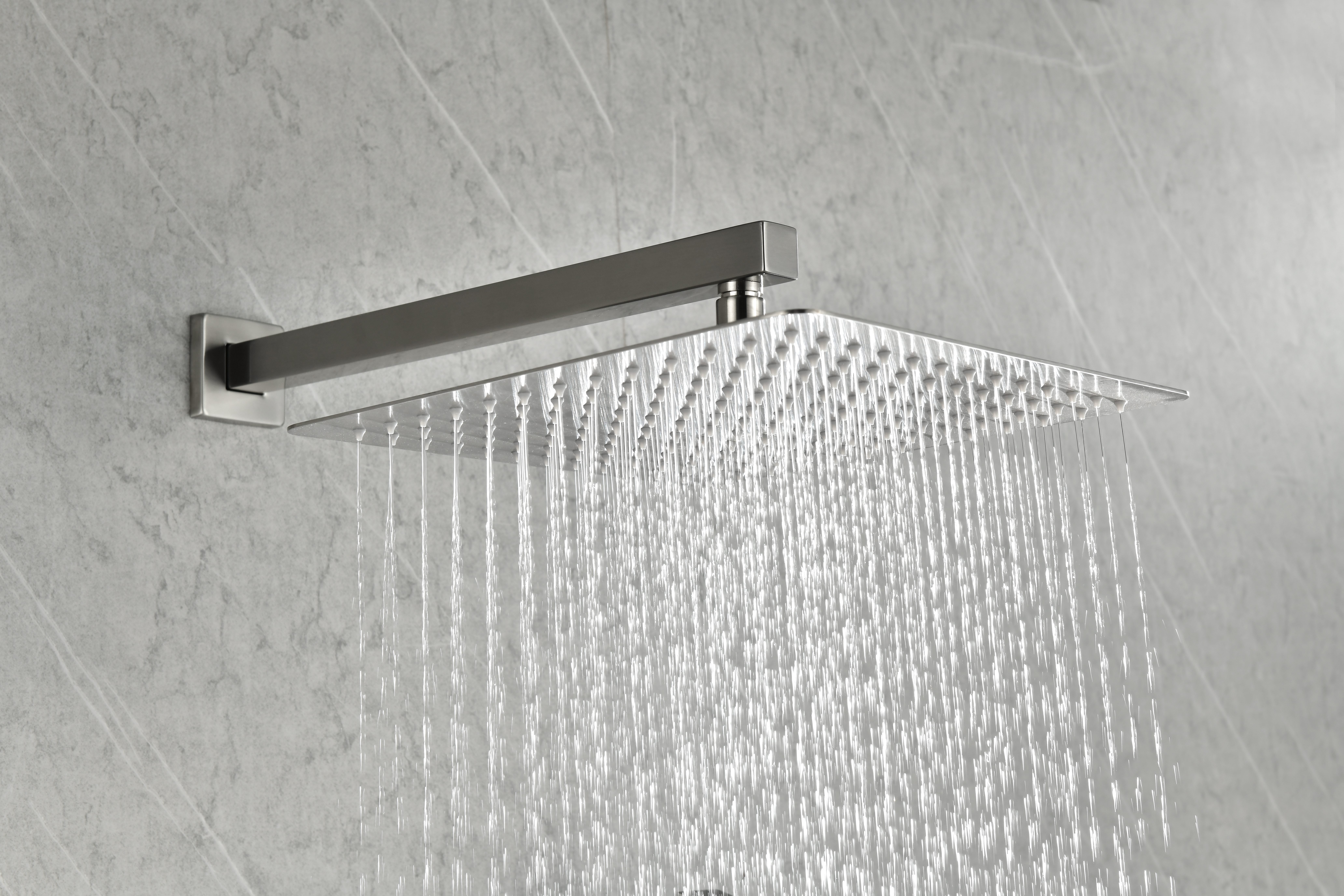 12 Inch Square Rain Shower Head with Handheld Showerhead (Without control valve)