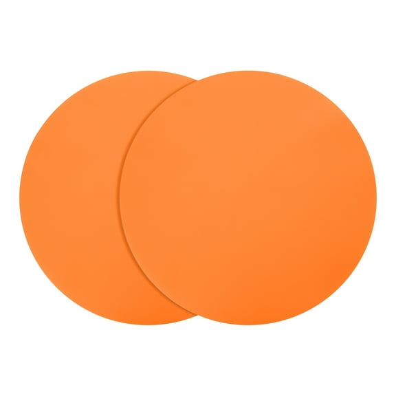 2pcs Silicone Microwave Mat, 12 Inch Heat Resistant Oven Mat, Multi-Purpose Hot Pad (Orange)