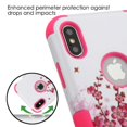 thumbnail image 4 of Kaleidio Case For Apple iPhone XS Max (6.5") [TUFF Hybrid] Impact Protection [Shockproof] 3-Piece Dual Layer Cover w/ Overbrawn Prying Tool [Pink Cherry Flowers], 4 of 6