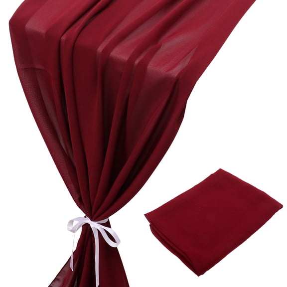 HEANUJJ Chiffon Table Runner Dark Red Rectangular 1Set 118x27x0.04in