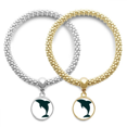 thumbnail image 1 of Blue Ocean Docile Cute Dolphin Lover Bracelet Bangle Pendant Jewelry Couple Chain, 1 of 3