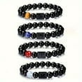 thumbnail image 2 of NICKSUN Zodiac Bracelet for Men Women, Natural Black Onyx Stone Star Sign Constellation Horoscope Bracelet Gifts, 2 of 7
