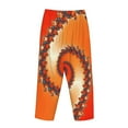 thumbnail image 5 of Goofa Orange Rotating Printed Soft Pajama Pants for Women, Wide Leg Comfy Casual Lounge Yoga Pants-Large, 5 of 9