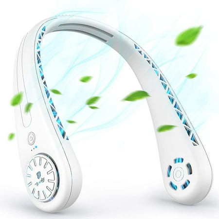 

Bladeless Neck Fan Leafless USB Rechargeable 1800mAh Sport Neckband Fan Folding Hanging Tiny Battery Operated Powerful Neckband Fan for Hot Flashes Home Office Travel Outdoor Sports