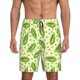 thumbnail image 1 of Balery Green Peas Pantalones cortos de pijama de punto de algodón para hombre con cinturilla y bolsillos-Medium, 1 of 6