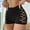 Black, variant on Women Boyshort Underwear, Stretch Breathable Comfy Elastic Waist Boxer Briefs Hot Pink Size XL
