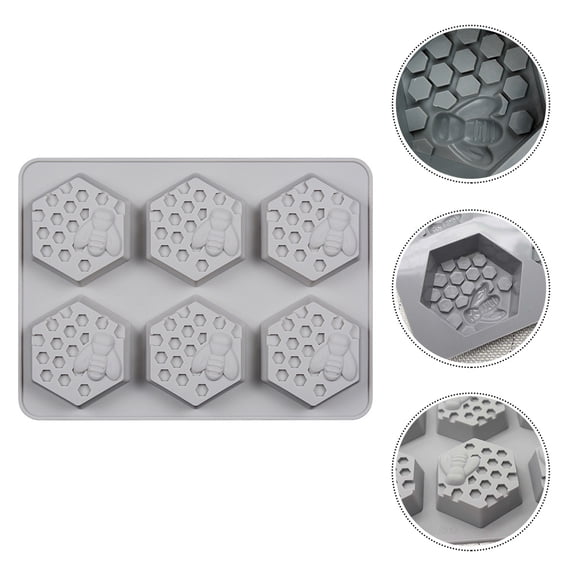 OFFIGAM 1Pc Ice Tray Silicone Honeycomb Bee Shape Assorted Color For Diy Projects Kitchen Use